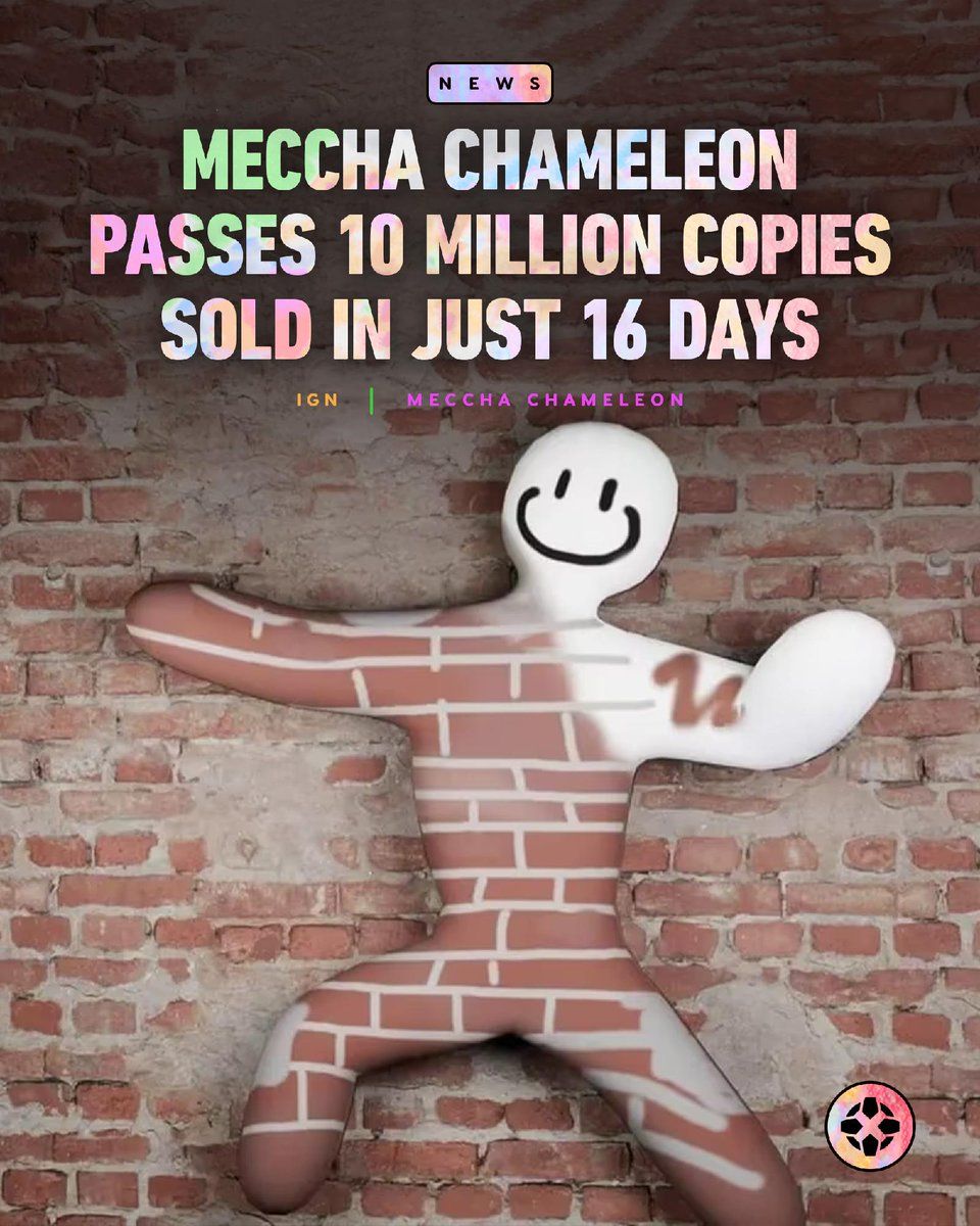 IGN's tweet photo. Meccha Chameleon, the painting hide and seek indie game that's become a Steam hit, was made by just two people in two months — and now it's sold over 10 million copies with zero marketing. https://t.co/CAP3V020Fw https://t.co/kTxuZ2K3iB