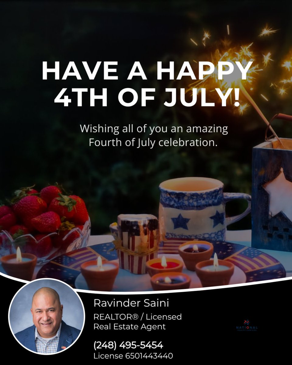 sainir's tweet photo. 🎆 Happy Fourth of July!

Today, we celebrate freedom, community, and the moments that bring us together. 

Wishing everyone a safe and joyful Independence Day filled with good food, great company, and lasting memories. https://t.co/7RbZ94EtPn