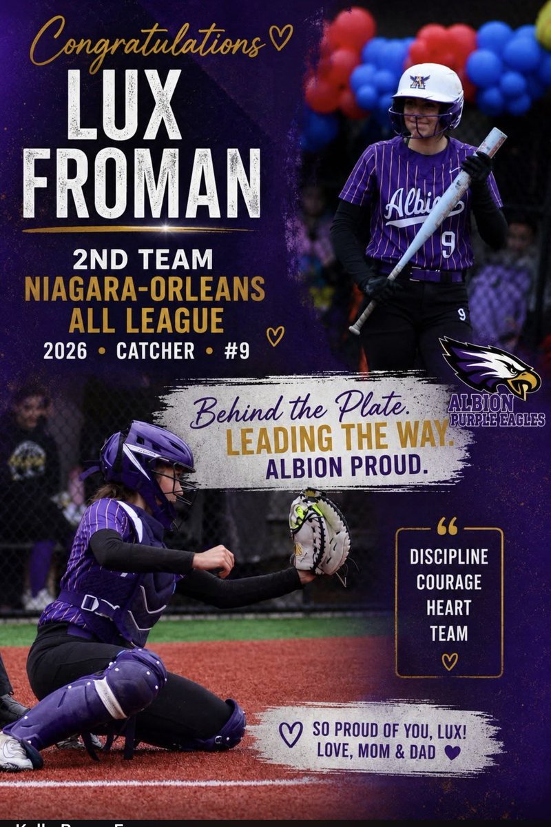 OPStarzKINGSTON's tweet photo. Congrats to STARZ Catcher Lux Froman on being named to the Niagara-Orleans ALL- LEAGUE 2nd Team!!! https://t.co/XwPatmHzUg