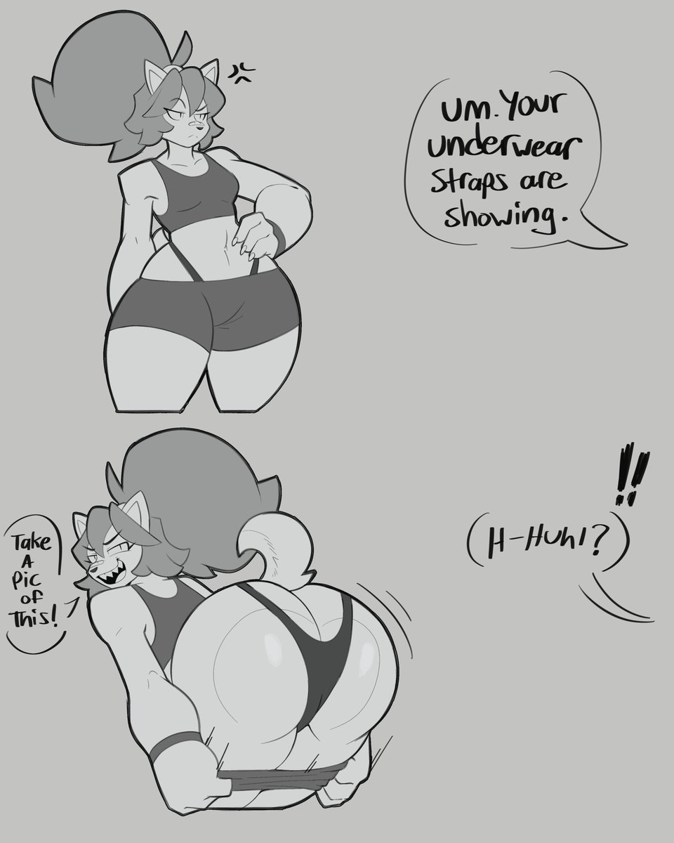 Mehll0w's tweet photo. Friend mentioned i should hop on the trend.
But they said i should do a butt ver.
So why not both? :> https://t.co/6OUsEAWcO9
