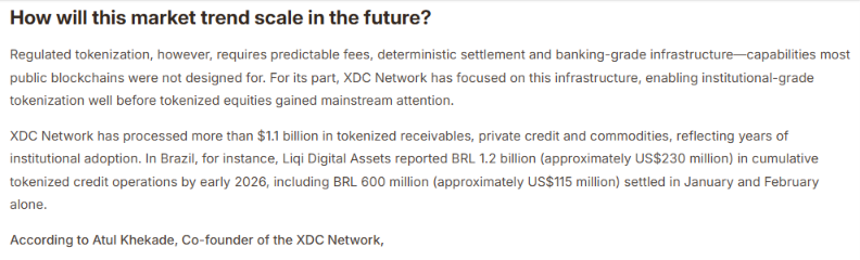 ChainMinded's tweet photo. Tokenization is the future of finance.

@XDCNetwork  is already powering real-world asset adoption.

🔗 https://t.co/DRkvZlhQYN

#XDC #RWA #Tokenization #TradeFinance #Blockchain https://t.co/Xoc5tlVUyr