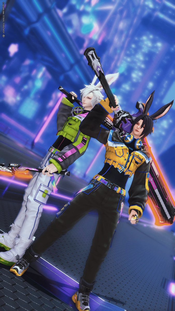h_Leo_0214's tweet photo. . 
バチバチイケウサのセクシーしょぴちゃんと🐰🫶🐰 ②  
　
ヴァンガ装備持ってて良かったわー　
丁度カラー違いになってて良かった　

#studio_AkiNA  
#FF14 #うさお #ヴィエラ #3顔うさお同盟 #よるうさ #よるウサ https://t.co/RSM7306yy8