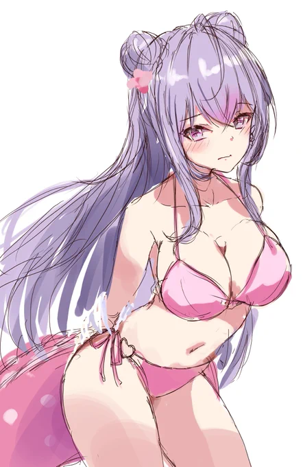 ここ数日暑すぎなので水着を描こうのラフです