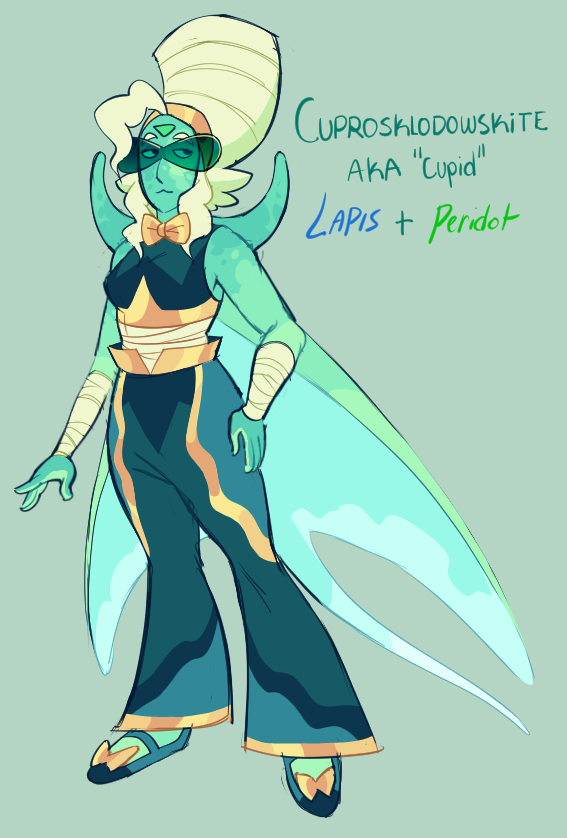 MelissaTitanium's tweet photo. MEET CUPROSKLODOWSKITE! ("CUPID") HYPO-FUSION BETWEEN LAPIS AND PERIDOT. 

(@.butchcrypt helped me a whole lot during her creation go give it a follow x))

NOTES BELOW! https://t.co/zYe14PdxTZ