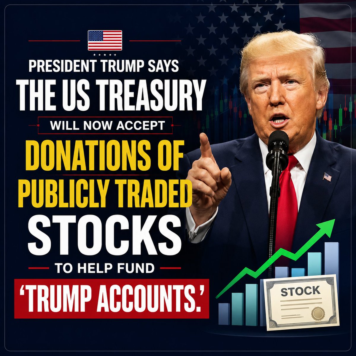 AnalystPriyanka's tweet photo. 🇺🇸#Trump unveils a new #stock donation initiative. 📈
#commodity
#gold #cryptos #indices
#Iran #USA #WTI #CrudeOil #Forex #Geopolitics https://t.co/RvmgnrpDQs