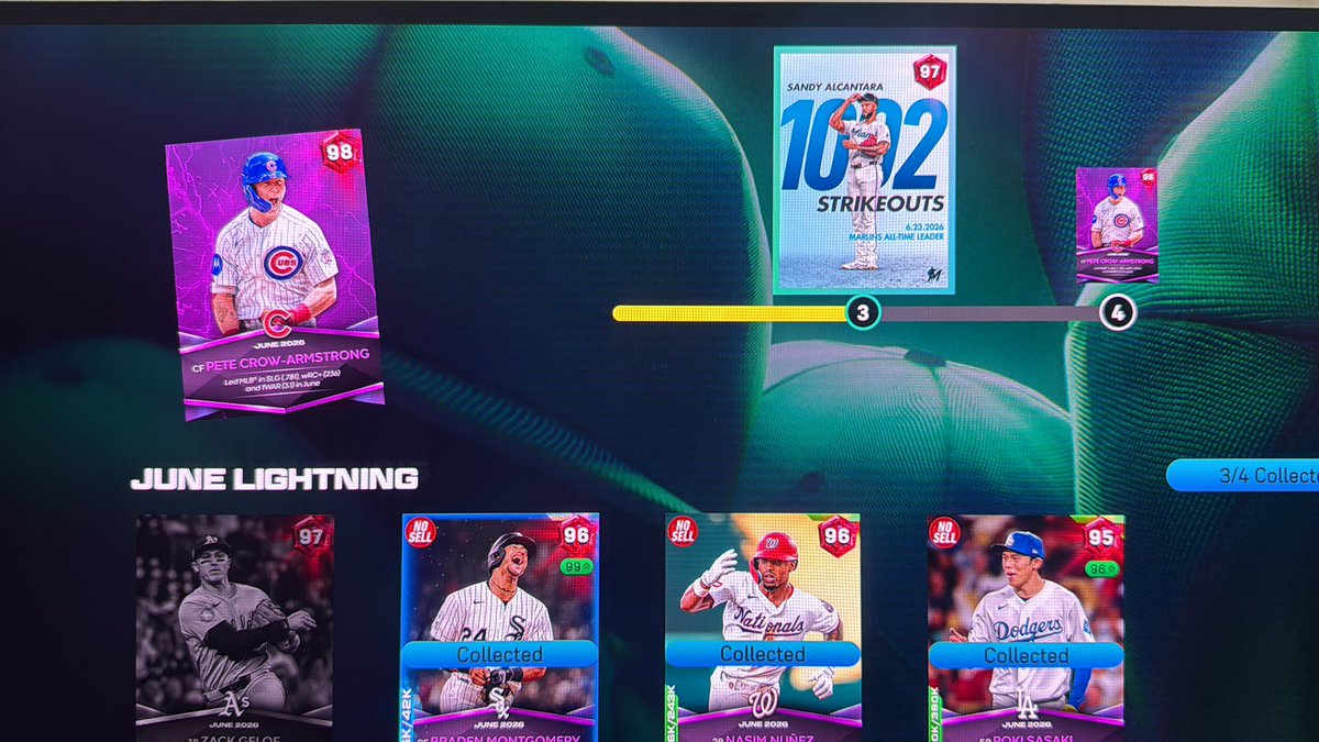 AyJayQu's tweet photo. @MLBTheShow why is this card not in my inventory? I’ve done the required collection. https://t.co/qcNeNfnP7J