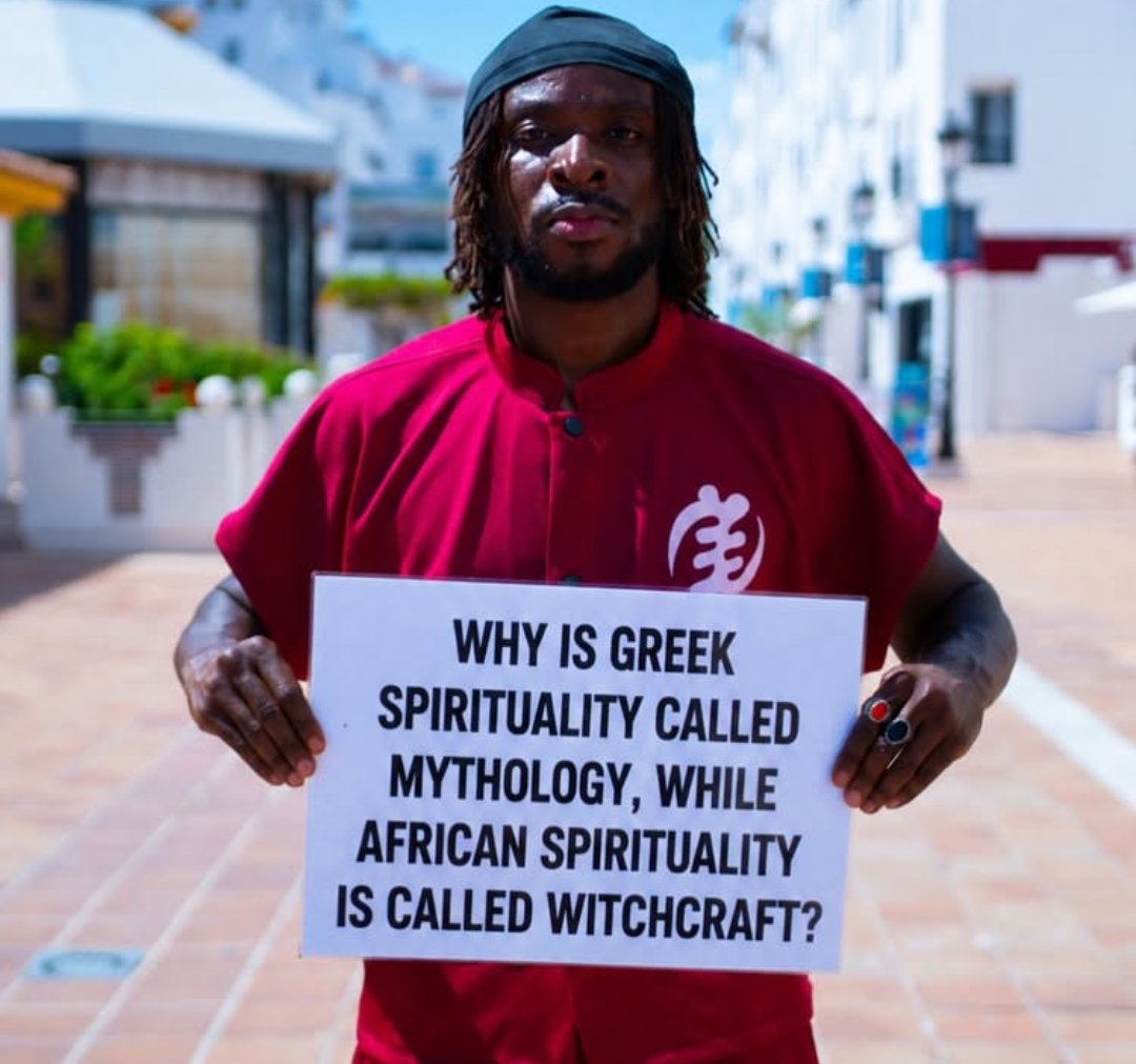 rirokpik's tweet photo. Why is Greek spirituality called mythology, while African spirituality is called witchcraft?

Every civilization has its spiritual traditions, but not every tradition has been given the same respect. https://t.co/Bqlw8sxHOD