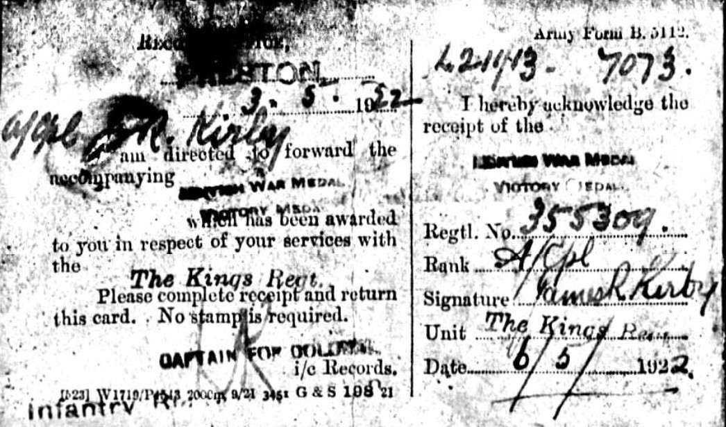 postfrombefore's tweet photo. The mystery recipient of our 1904 postcard was James Robert Kirby.
A boy on Rosslyn Street he later enlisted aged 19 in the Liverpool Scottish, survived illness on the Western Front, and returned home.
That's why every postcard matters.
#PostFromBefore #LiverpoolHistory #WW1 https://t.co/F48ZfOyueG