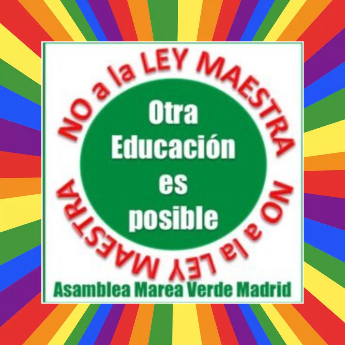 VenaMareaVerde's tweet photo. Todos los colores caben en el cole. #EducaciónPública #MareaVerde
https://t.co/5XYhhL1bF8 https://t.co/8rr0UI3Yrz