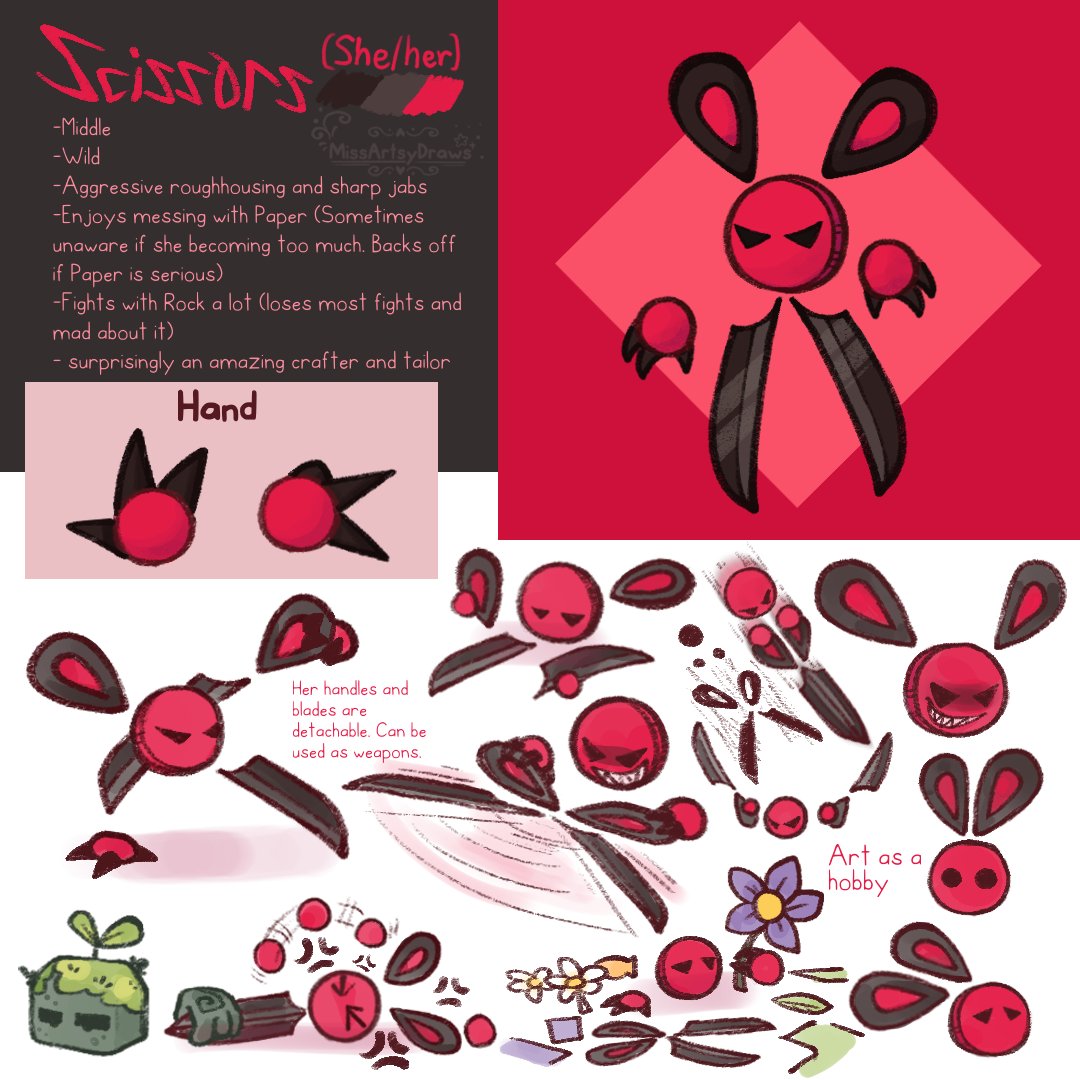 litartsydraws's tweet photo. "Rock, Paper, Scissors, SHOOT!!"
NEW OCS BABYYYYYYY!!!
#rockpaperscissors #originalocs #ocs #rock #paper #scissors #originalcharacters #originalcharacter https://t.co/F6pcK893YM