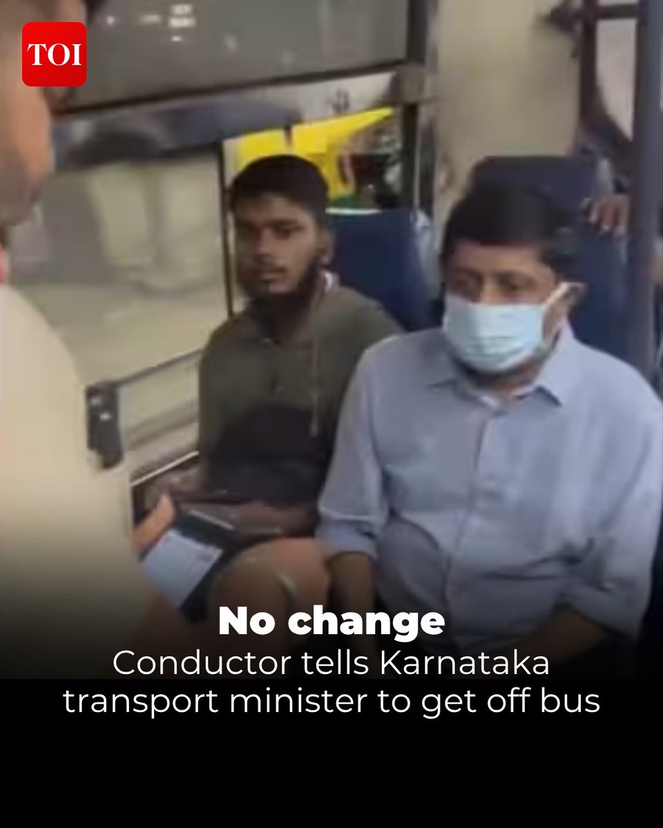 timesofindia's tweet photo. Transport minister Byrathi Suresh experienced first hand the problems routinely faced by the city’s bus commuters during a surprise inspection Saturday night, when a BMTC conductor asked him to get off the bus for not carrying exact change.

More details 🔗 https://t.co/ZOzHNUkWPS

News beyond the headlines — on the TOI App 👉 https://t.co/ogFaRsVinV

#Bengaluru #BMTC #Karnataka #ByrathiSuresh #PublicTransport #BusCommute #IndiaNews