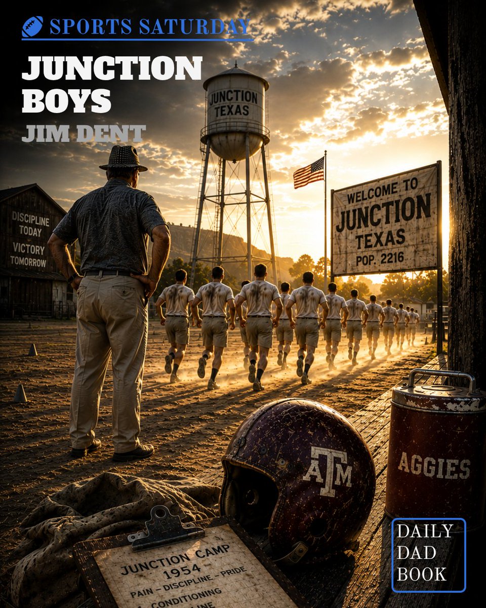 DadsBookcase's tweet photo. Most championship teams are remembered for what they accomplished.

The Junction Boys are remembered for what they endured.

In the scorching Texas summer of 1954, Bear Bryant took a struggling Texas A&M football team to Junction, where relentless heat, punishing practices, and almost no water pushed players to their physical and mental limits. More than half the roster quit. Those who stayed forged a bond—and a standard—that would define one of the greatest coaching careers in college football history.

The Junction Boys isn't just a football story.

It's a story about leadership, resilience, and the thin line between demanding excellence and demanding too much.

Sometimes a team's greatest legacy isn't winning.

It's surviving. 

#SportsSaturday #DailyDadBook