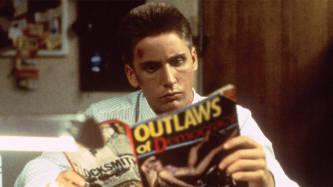 RanesHook's tweet photo. #SciFiSaturday - REPO MAN (1984) - Two repo men - Cynical veteran #HarryDeanStanton & angry punk #EmilioEstevez - seek an elusive Chevy Malibu that may or may not contain a nasty alien life form in its trunk! https://t.co/3JDSoDgLae https://t.co/5gpLvKzqqQ