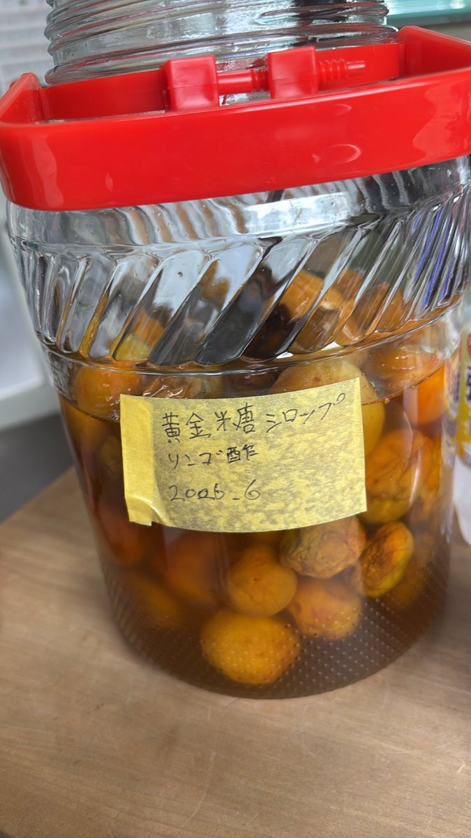 munegawa64's tweet photo. 暑いので今年つけた黄金糖の梅シロップが浸かってそうだったので飲んでみた

まろやかな甘さの中で梅の香りがよく際立って美味しかった！！

コレは来年も作ろう https://t.co/ZYEofWnoLr