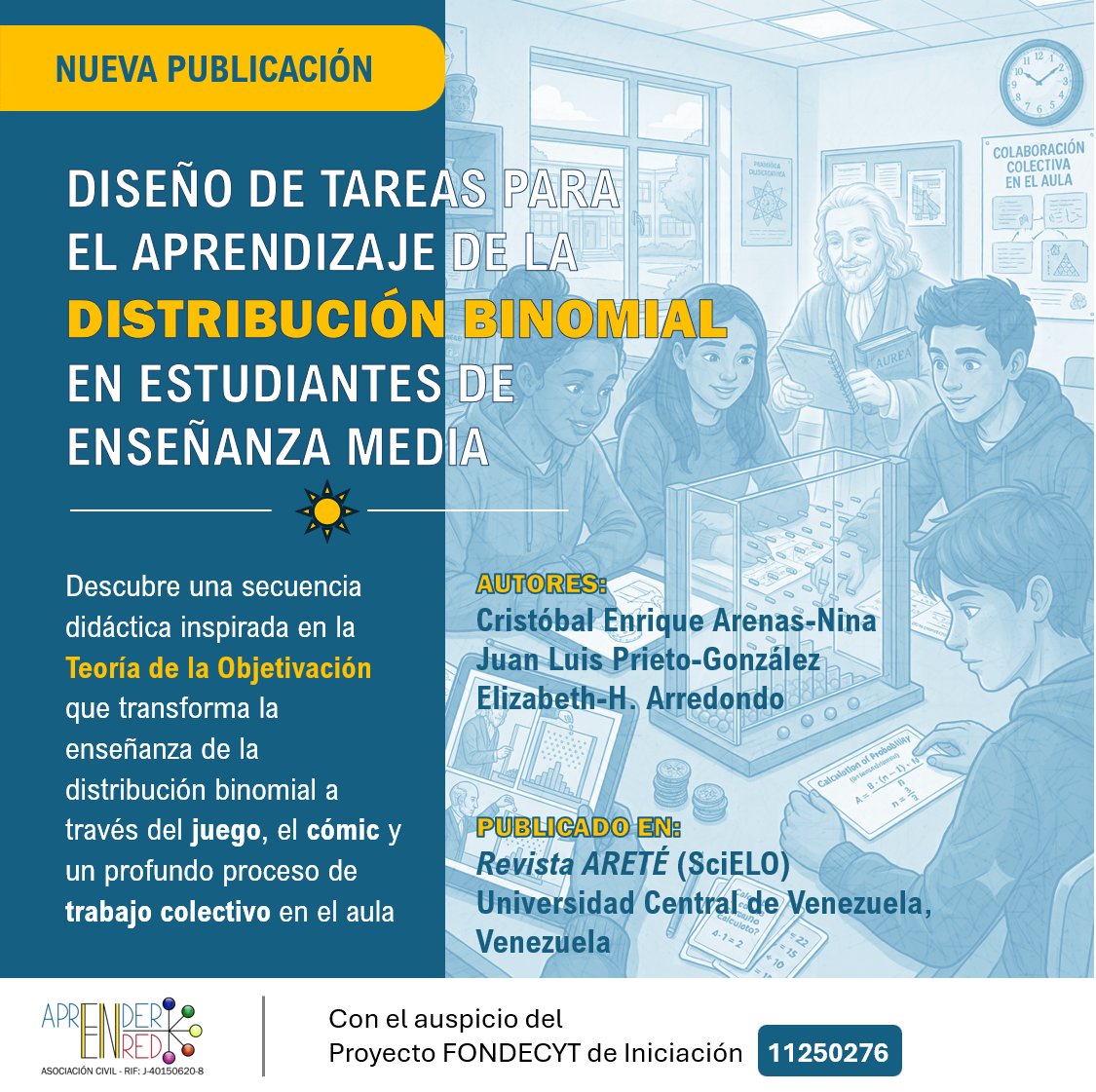 aprender_en_red's tweet photo. #SomosAprEnRed | Les invitamos a leer la reciente publicación de Arenas-Nina, Prieto-González y Arredondo, en la Revista ARETÉ de la Universidad Central de Venezuela: Puedes leer el artículo aquí: https://t.co/SZVx9VOWxG https://t.co/Lb0Kcuoba6