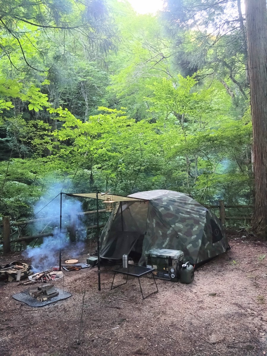 kabui130's tweet photo. ⛺昨日からソロキャンやってました
標高600mあり快適に過ごせました https://t.co/fQxNZjcTSe