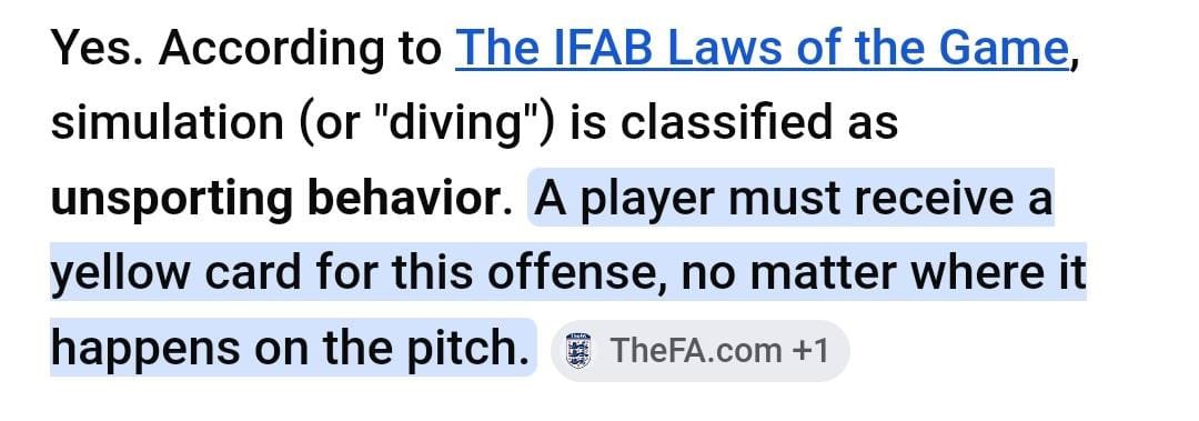 ProfessorMololo's tweet photo. @Dayveed_Ade It also happened in the group stage when Almiron got a yellow card for simulation against usa https://t.co/Hp9H5ycbVv