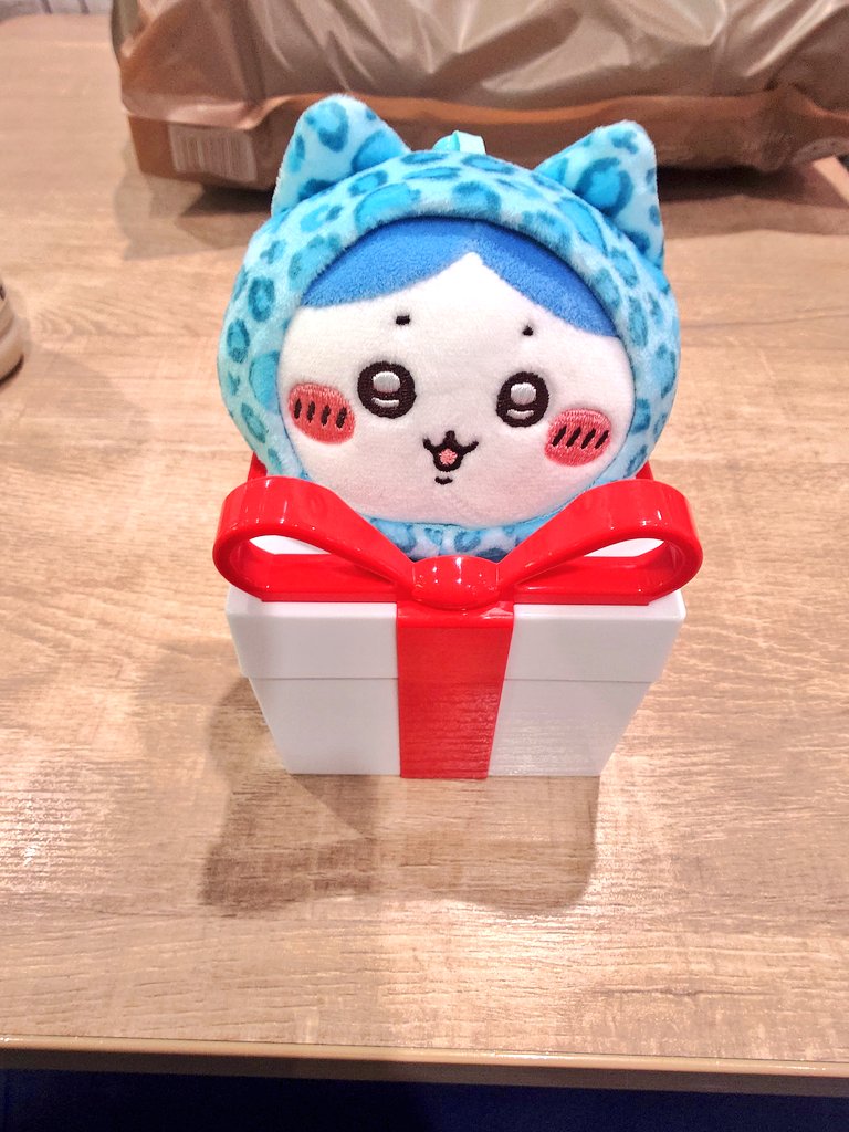 aishitene44's tweet photo. もっちゅりんも並べば買えそうだったけど娘に拒否された〜🥺
でも欲しかった３１のプレゼントBOX🎁が買えたからまぁいいっか✌️

 #はむにぎり  #ちいかわ  #ぬい撮り https://t.co/diQ8d4y7c2