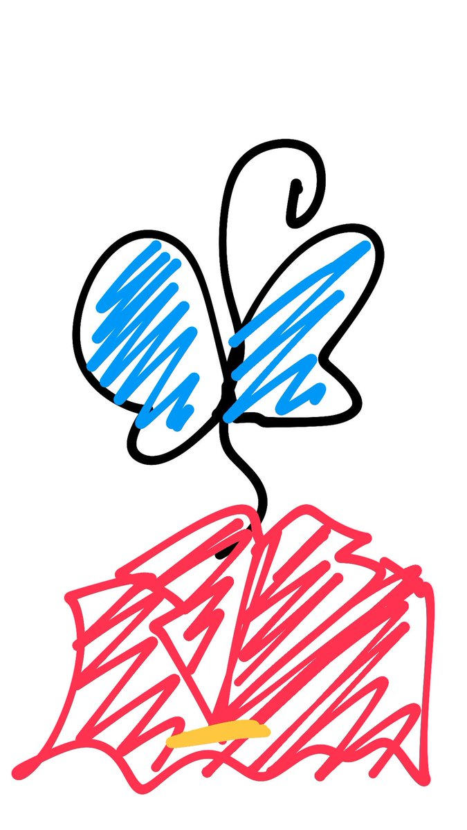 teeeeeeeyody999's tweet photo. メモで描いた蝶々頭さん🦋
丸っぽいのがかわいい https://t.co/QQPBYwE20k