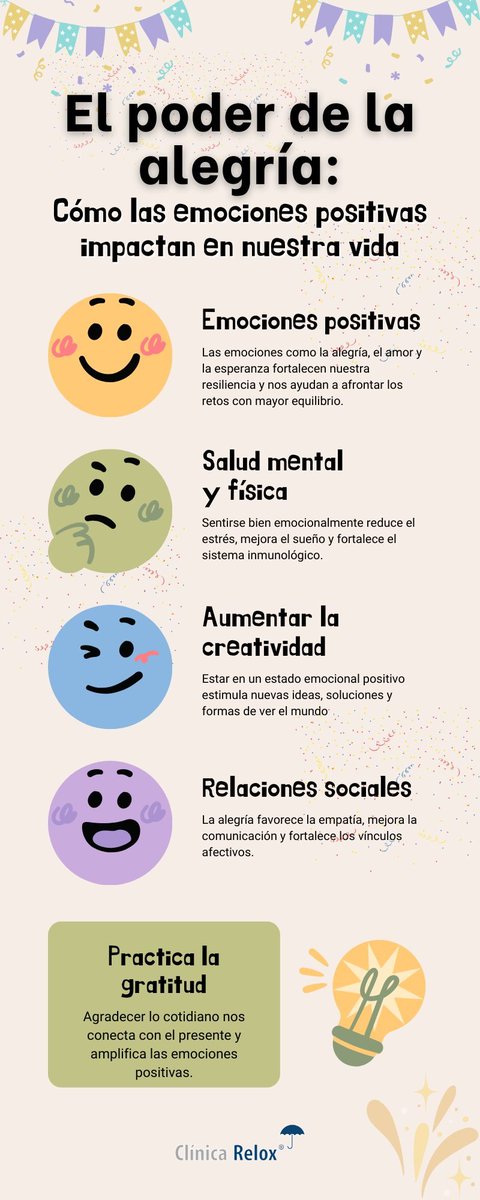 ClinicaRelox's tweet photo. La alegría fortalece nuestra salud mental, mejora nuestras relaciones y nos ayuda a enfrentar los retos con esperanza. No es evasión, es energía vital. Compartir momentos positivos también es cuidar el bienestar emocional. 🌟💛

#SaludMental #Alegría #BienestarEmocional https://t.co/ZP0wSzYj7A