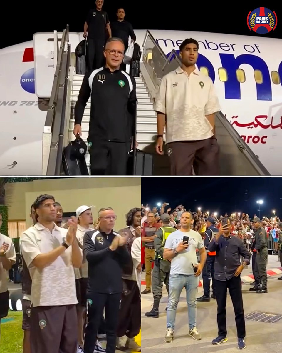 Xparisnolimit's tweet photo. ❤️💙🛬🇲🇦 Achraf Hakimi vient d’atterrir à Rabat avec la selection marocaine ! 👏🏽 https://t.co/7ZaZJPkZbq