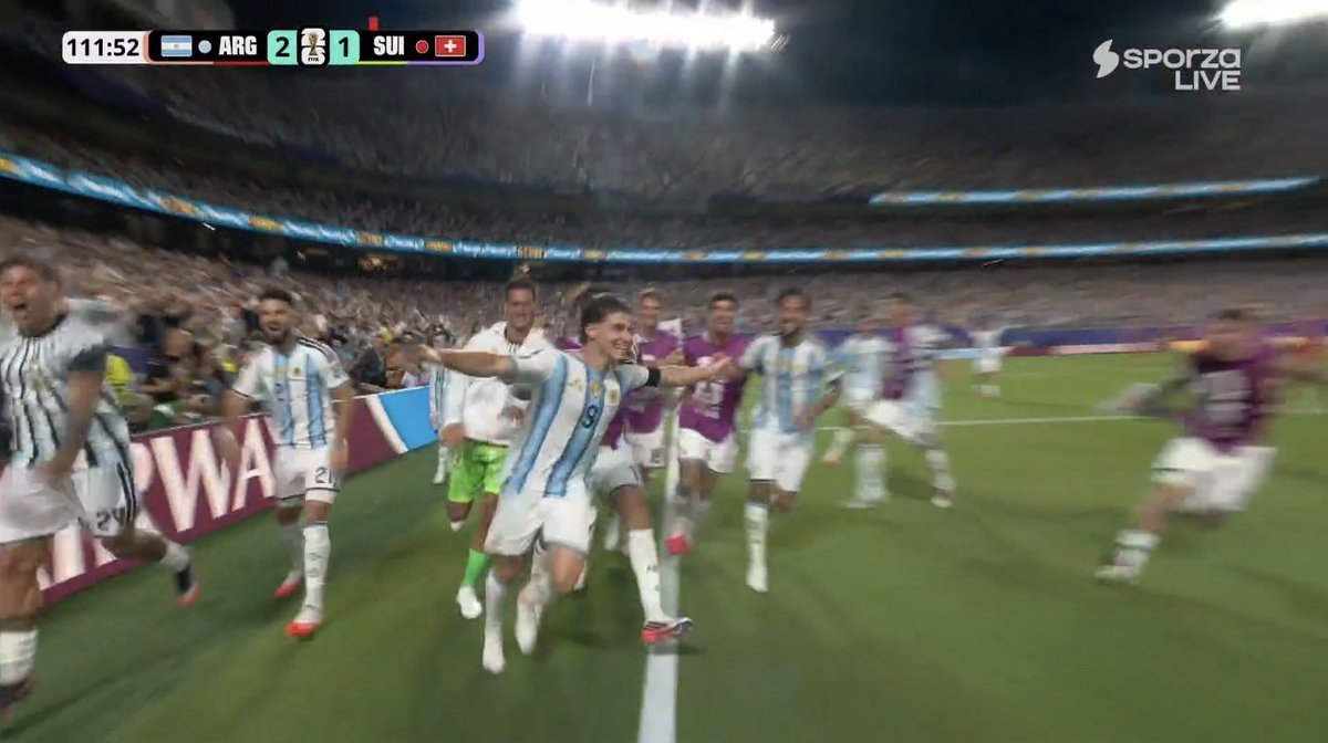 Sage_FCB's tweet photo. Thierry Henry on Julian Alvarez scoring the extra-time winner to send Argentina into the World Cup semi-finals:

🗣️ “This is what separates elite forwards from everyone else. When the game is hanging in the balance and the pressure is at its highest, Julián Álvarez doesn't panic—he produces something extraordinary.

That finish was outstanding. To curl the ball into the corner from that distance, with the composure and technique he showed, is the mark of a truly world-class player. Moments like these define careers and win the biggest tournaments.

If anyone is asking why Barcelona are reportedly willing to invest so heavily in him, this goal is the answer. He has the quality, intelligence, and mentality to change the biggest matches with a single touch. That's a special footballer.”