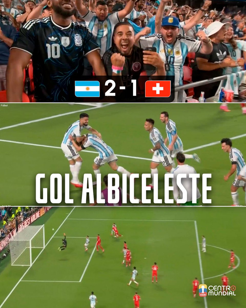 radiocentroec's tweet photo. #CentroMundial | 🇦🇷⚽ ¡Argentina da el golpe! Julián Álvarez apareció en el momento justo para marcar el 2-1 ante Suiza y desatar la locura albiceleste en los cuartos de final del Mundial 2026. ¡La Selección sueña con las semifinales! 🔥🏆 https://t.co/PGuWMTBgTH