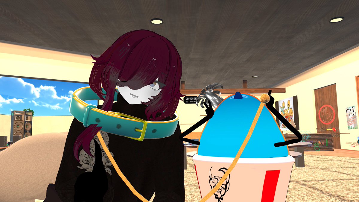 VR_ekechen's tweet photo. 昨日は賑やかで楽しいひとときをありがとうございました〜！✨
動物たちと謎のお絵かきしたり、マテリアルエラーを起こし出る肉を食べさせられたり、アンチエイジングされたり…w🍗
カオスでたくさん笑わせ手いただきました！また遊びに行かせていただきます✨

 #VRCリビングシング https://t.co/41wxITbPMj