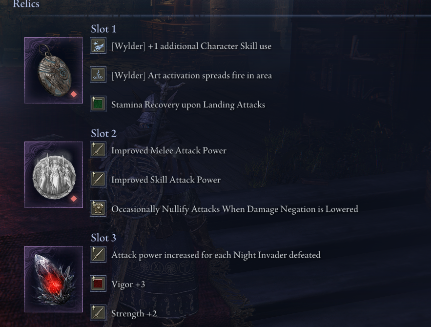 imkrller's tweet photo. @filthyclaws @SpawnYaardReply my highest depth and default relic build (non boss specific) https://t.co/cCwjUpErTr
