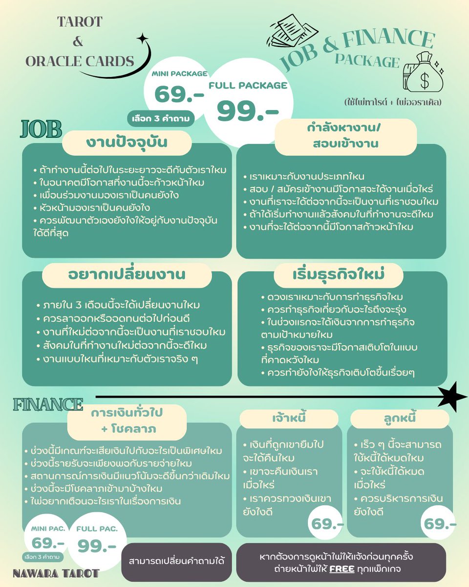 nawaratarot's tweet photo. 💖Special✨ ดูดวงด้วยไพ่ทาโรต์ + ไพ่ออราเคิล

📣 ความรัก การเรียน การงาน การเงิน 💡

👉🏻ทำนายแบบละเอียด☁️

#ดูดวง 💘 https://t.co/YXAsNvJ1mk