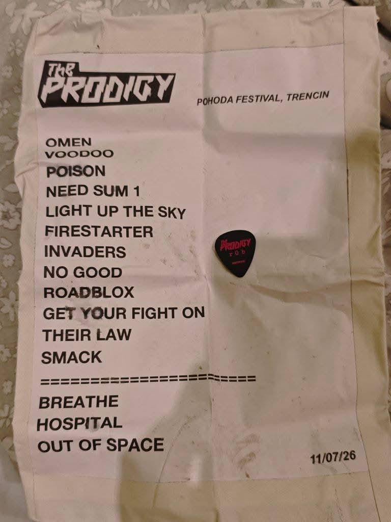 TheProdigyDaily's tweet photo. 2026.07.11 – @the_prodigy live @Pohodaofficial, Trenčín, Slovakia
Date: 11th July 2026
Event: Pohoda Festival
Venue: Trenčín airport
City: Trenčín
Country: Slovakia 🇸🇰
📸 Torsten Zimon
#theprodigy #slovakia #pohodafestival #summerfest #music #welive #uk #musicislife https://t.co/TF52WD5ENL
