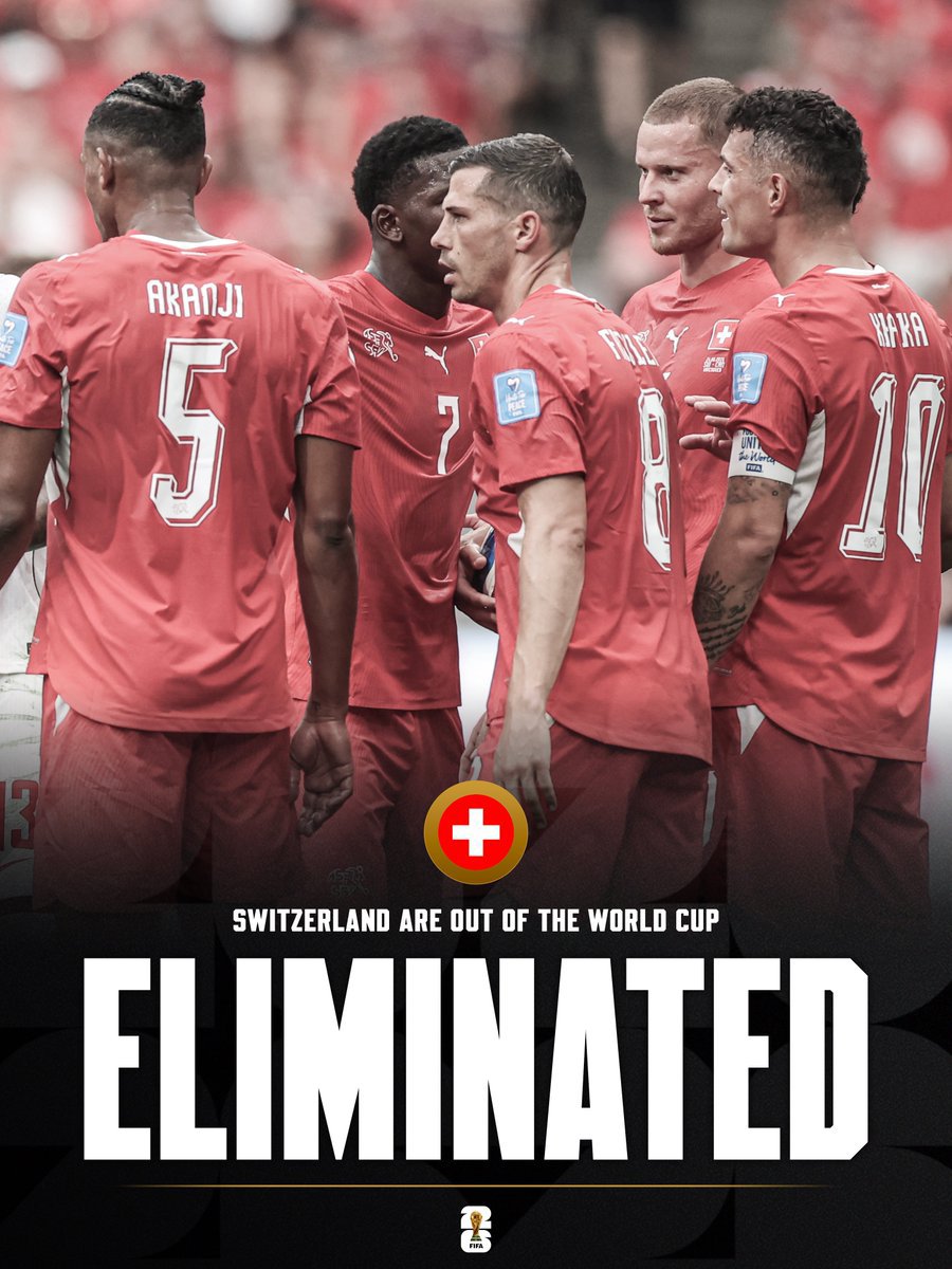 FootyDoseHQ's tweet photo. 🚨 • OFFICIAL: Switzerland are OUT of 2026 World Cup 🇨🇭 https://t.co/ltosWSWFcm