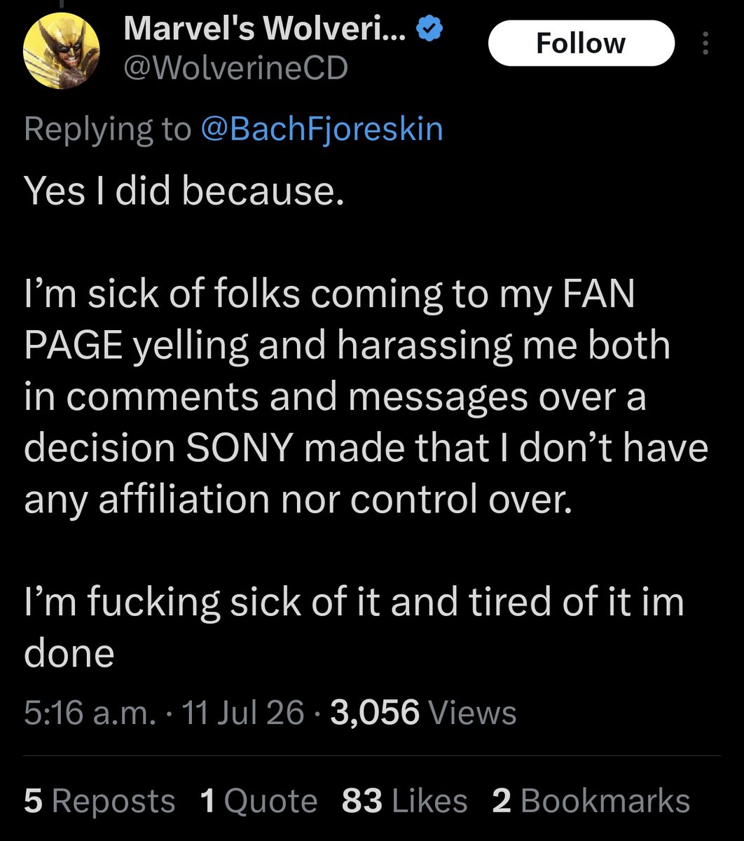 WolverinePS5 tweet media