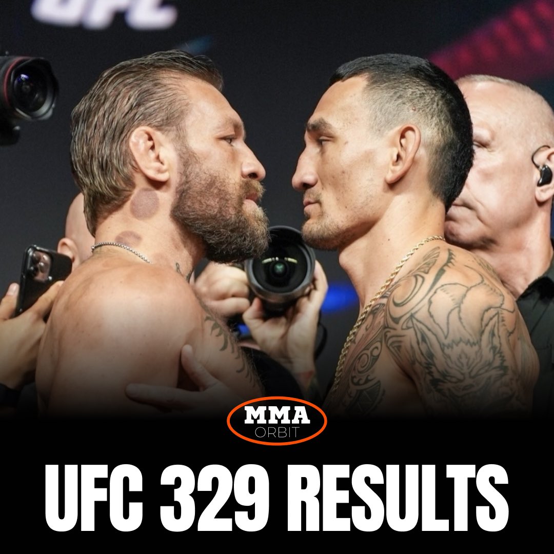 mma_orbit's tweet photo. #UFC329 results: Max Holloway defeats Conor McGregor via TKO (injury) - Round 1, 1:09 https://t.co/7uYhNUivu8