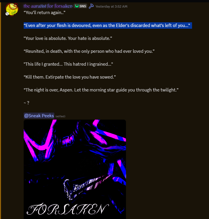 ima_manlover's tweet photo. @Maybemeidk29121 For people liking this post i want to provide more proof to my theory because why would they NOT be referring to "Elder" Amarah here. Like look at them. Theyre on something and its clearly human blood https://t.co/7vQMbSiXLn