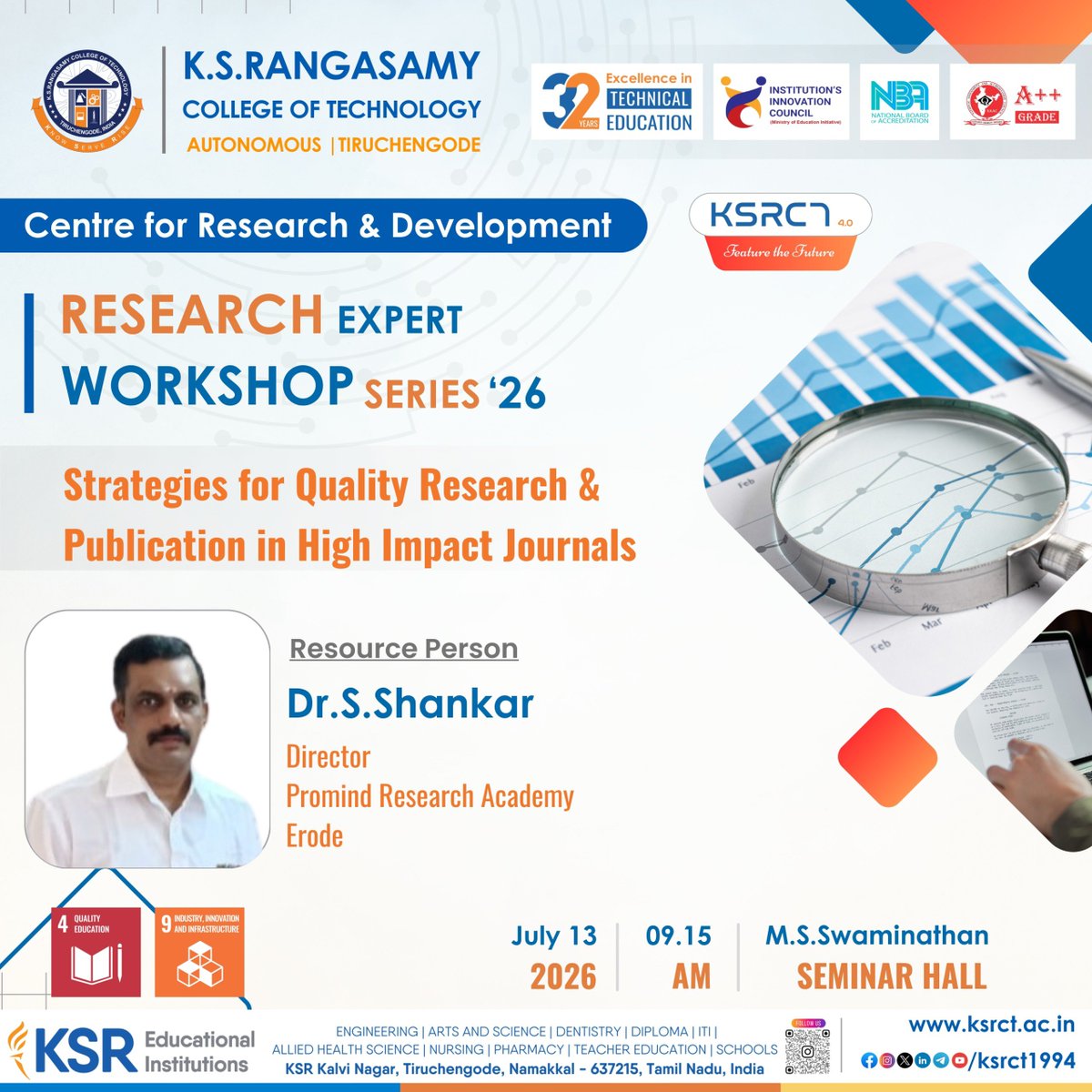 ksrct1994's tweet photo. Research Expert Lecture Series '26 | K.S.Rangasamy College of Technology!
#KSRCT994 #CentreForResearchAndDevelopment #CFRD #Research #ResearchPublication #HighImpactJournals #AcademicWriting #Scopus #SCIE #WebOfScience https://t.co/99utVjwcdB