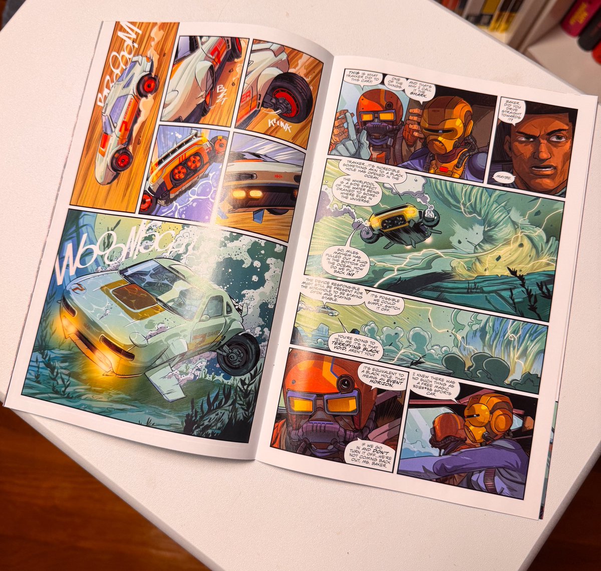 mycomiccrate's tweet photo. An absolutely insane start to the new series in the Energon universe. MASK is like a James Bond movie but on steroids. Written by @DanPGWatters 
Art by @PyeParr 
Colors by Pierluigi Casolino

#Energon #EnergonUniverse #ImageComics #ncbd #comicbooks #GIJoe https://t.co/WcxqaAhOfX