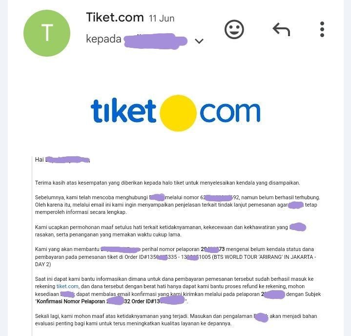 needjinnie's tweet photo. HALOOOO aku mau update soal ini (telat sebulan😭🙏)

ternyata pembayaran ku udah masuk ke tikom tapi TIKET GAGAL TERBIT💔
udah di refund walaupun telat yaa jadi si uangnya ga bisa aku pake war dihari kedua🥲

dan yg kasih statement bukan dari br1 nya justru dari tikom🫠 https://t.co/7zrwTeBlFI