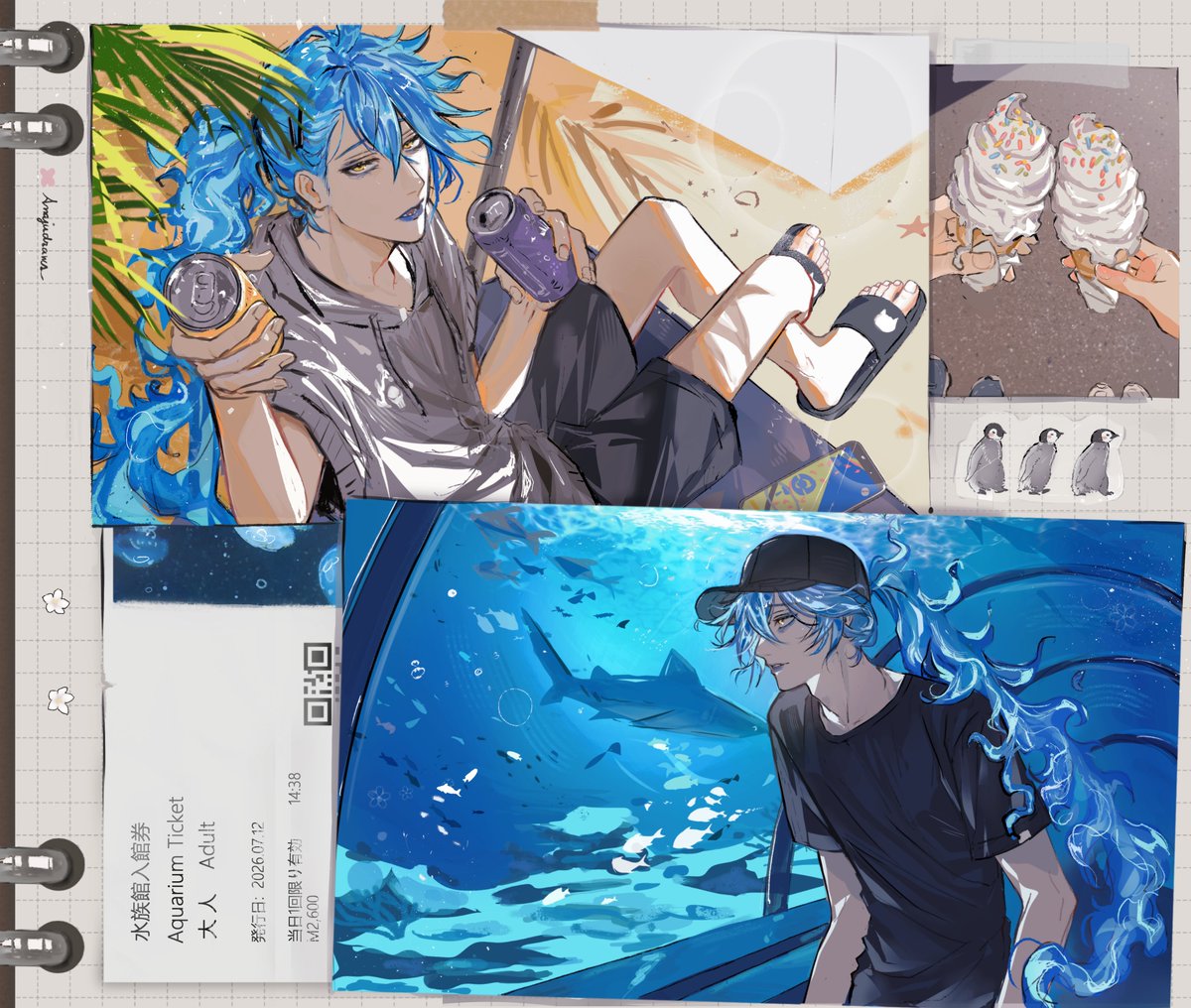 anajudraws's tweet photo. summer again #twst #ツイステ 🍦 https://t.co/qMGbfsWIpA