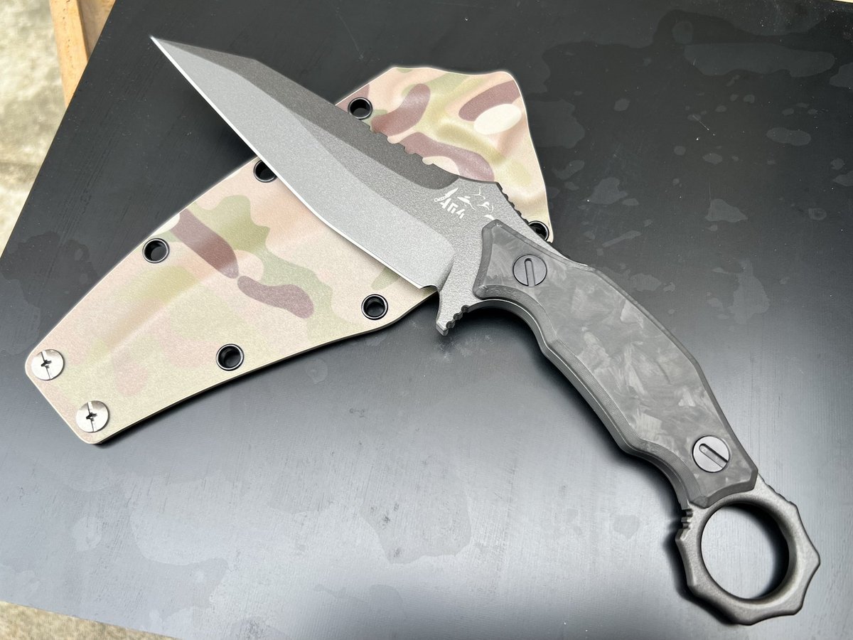 404situation's tweet photo. Model404 Orca  SPG STRIX 
Multicam seath

#ナイフの日 
#ナイフ
#ナイフメイキング 
#knife 
#knifemaking https://t.co/obOsAYqz3U