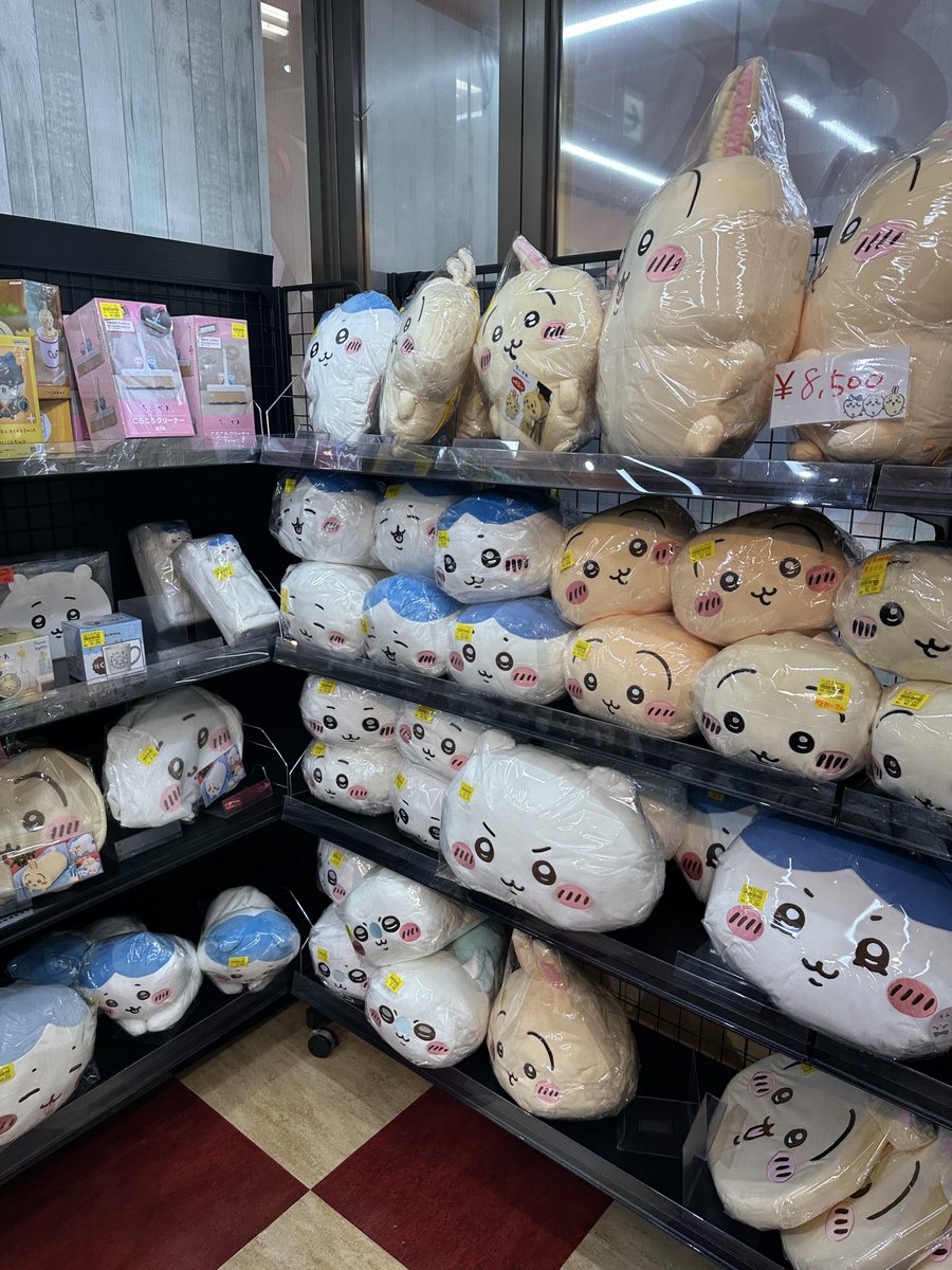 mimiwosumaseya's tweet photo. 自分へのプレゼント買いに秋葉原のちいかわ湧きどころきた！ぬいぐるみの量が圧巻🤣
うさぎパスケース買ったんでサイフ明日からこれにします！ https://t.co/CO3yso8mfd