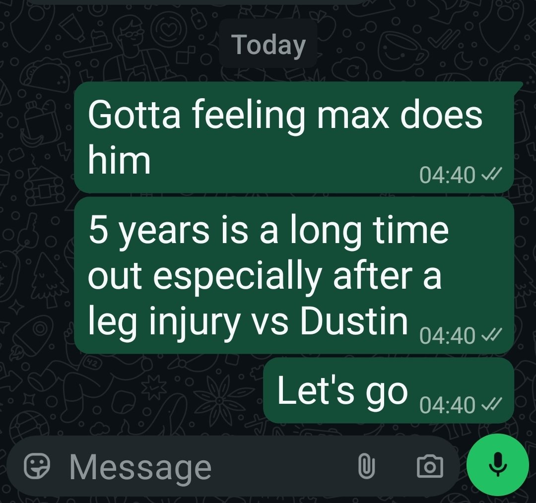 scouseOG's tweet photo. Called it, though. Literally

 #UFC329 https://t.co/ptIEWFcU2F