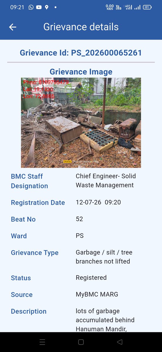 MumbaiWakeUp1's tweet photo. @mybmcWardPS @mybmcInfra @mybmc @mayor_mumbai @AshwiniBhide @RavindraWaikar @bjpMumbai huge quantity of garbage accumulated behind Hanuman Mandir Gokuldham Goregaon E Ward PS,as a result rats Snakes Rodents become threat to life of Children residents who visit BMC garden here,SOS https://t.co/AOMYYUDdUj