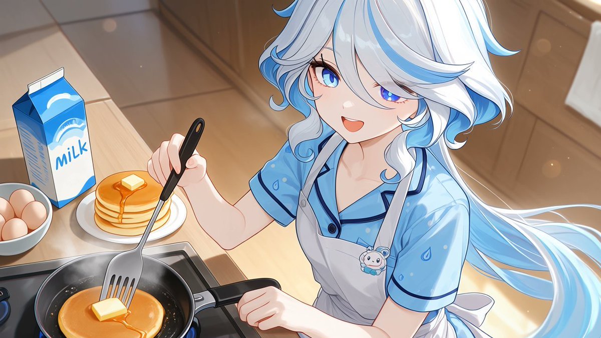 Drew_AI_Arts's tweet photo. Furina is preparing breakfast for Aether
(part 3)

#Furina #フリーナ #原神 #GenshinImpact #Fanart #ファンアート https://t.co/O4biPvFsQA