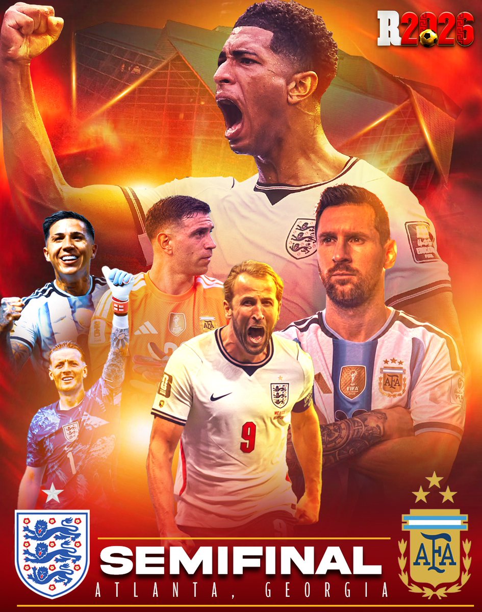 record_mexico's tweet photo. ¡JUEGAZO EN LA SEMIFINAL! 🏴󠁧󠁢󠁥󠁮󠁧󠁿🆚🇦🇷

Inglaterra eliminó a Noruega y con eso se ganó el pase a la siguiente ronda, mientras que Argentina hizo su tarea y derrotó a Suiza sobre la hora avanzando a la antesala mundialista. ¡PARTIDO IMPERDIBLE! ¡INGLATERRA VS ARGENTINA! https://t.co/RMGxDeE6Rl