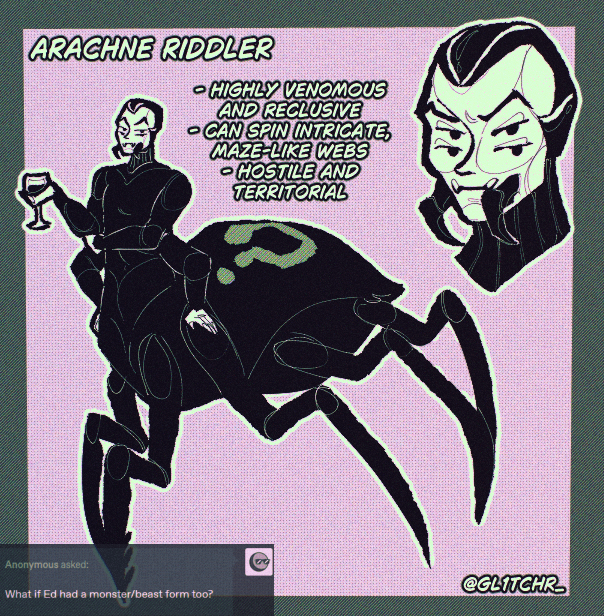 gl1tchr_'s tweet photo. if my Riddler was a beastie 🕷️ https://t.co/y4H1uxgvgi
