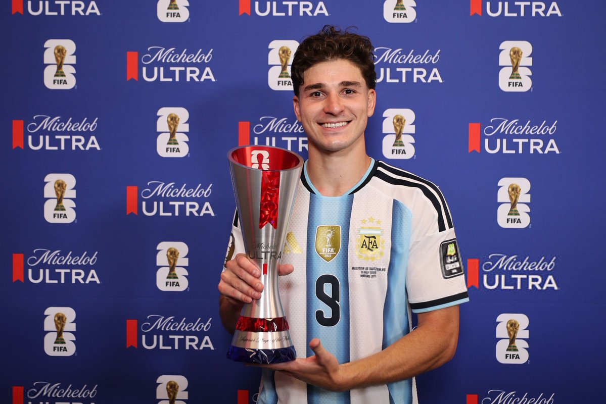 idextratime's tweet photo. ✅ RESMI : Julian Alvarez terpilih sebagai pemain terbaik di laga vs Swiss tadi. 💫 https://t.co/UO1jfJ8sB1