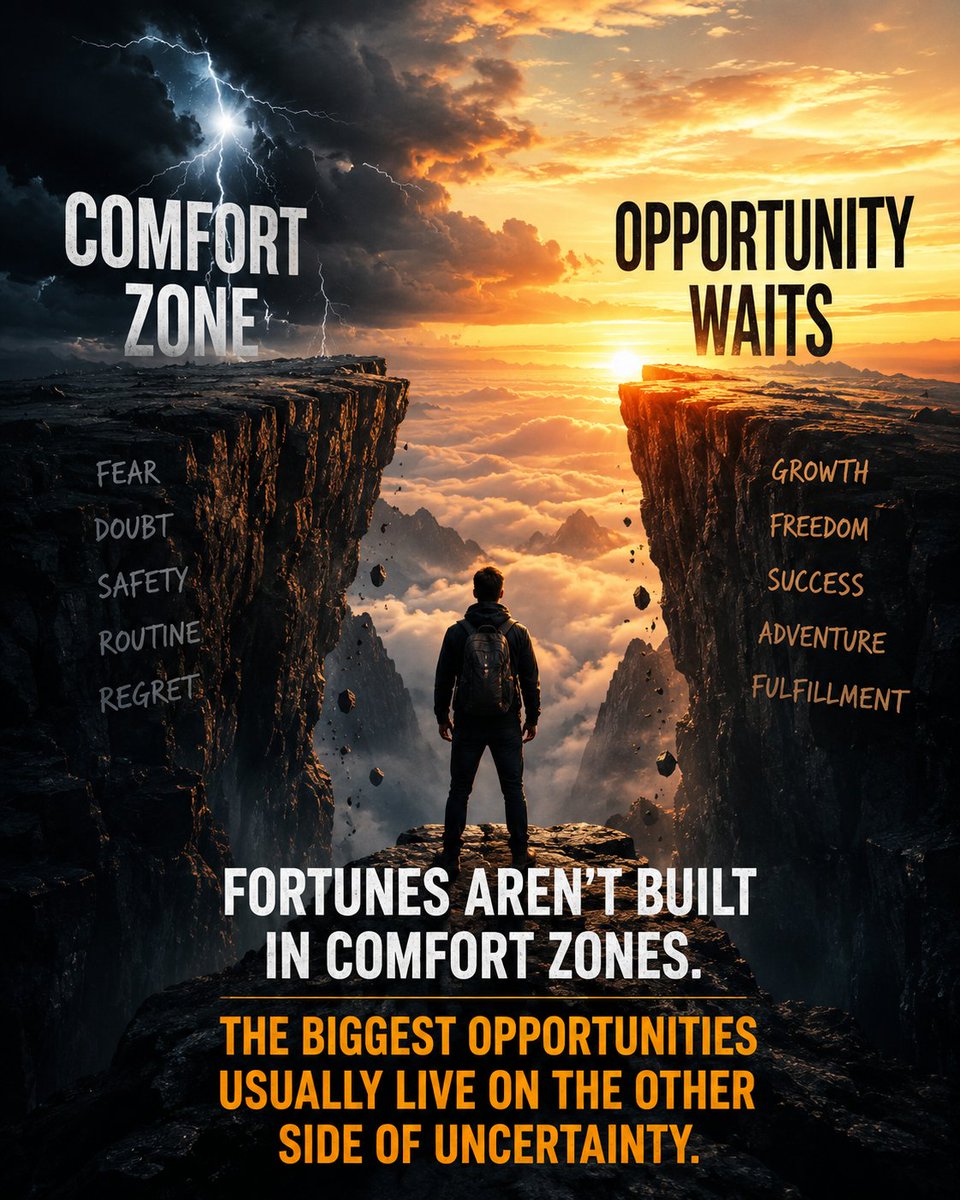 SaffronTune28's tweet photo. #Motivation #Success #Mindset #Entrepreneur #GrowthMindset

The biggest opportunities usually live on the other side of uncertainty. https://t.co/STpvHTsYZj