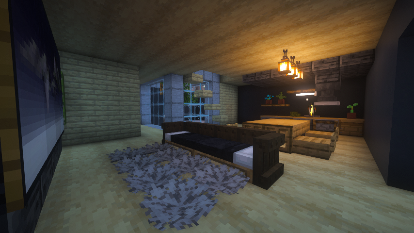 mi_yon3's tweet photo. 量産型モダンハウス
ビルドインガレージと中庭付き

内装もあるよ
#minecraft https://t.co/N1mGPC0qXC