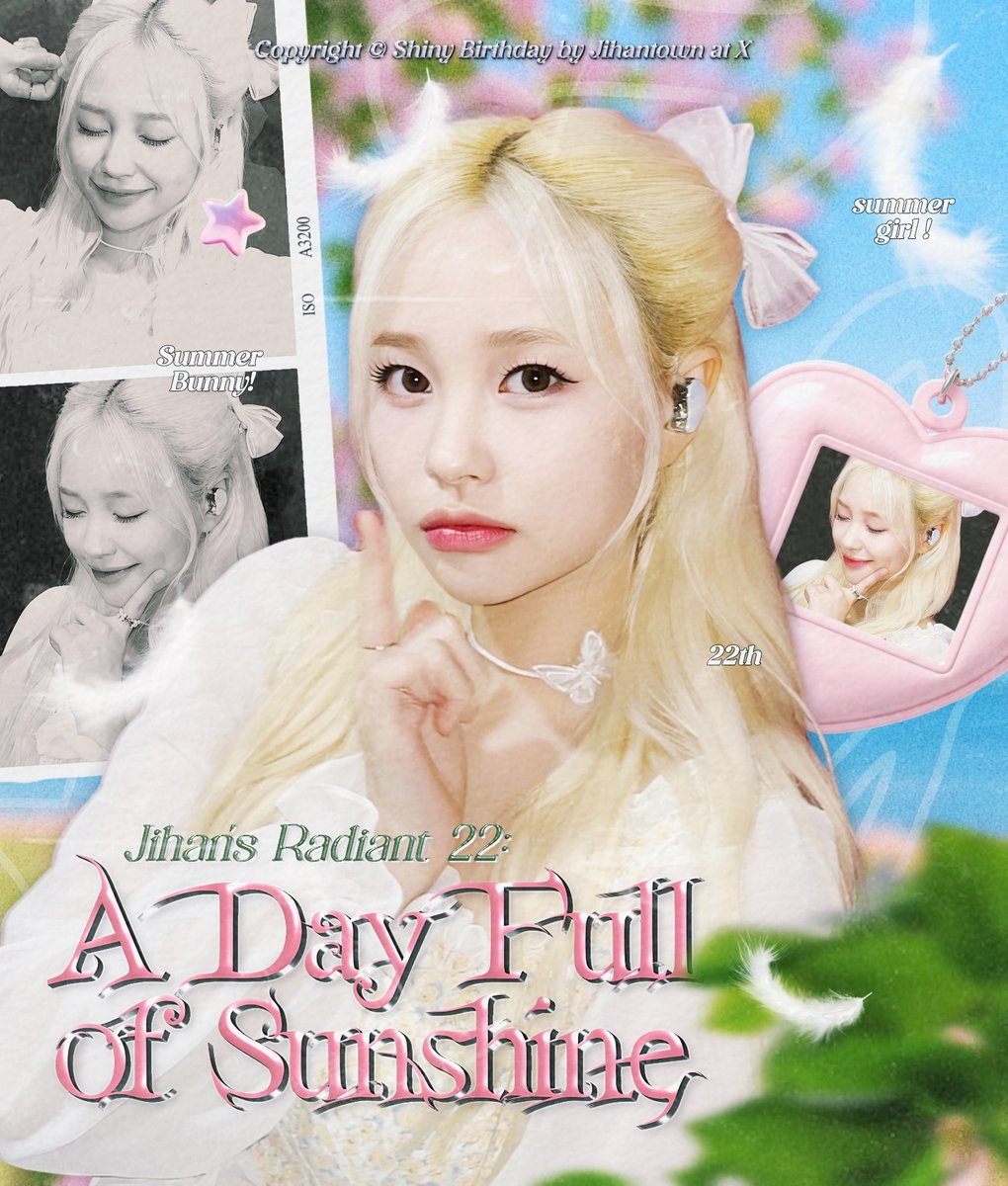 Jihantown's tweet photo. ㅤ
⛱️ . . . Draw back the curtains as 𝗝𝗶𝗵𝗮𝗻’𝘀 𝗥𝗮𝗱𝗶𝗮𝗻𝘁 𝟮𝟮: 𝗔 𝗗𝗮𝘆 𝗙𝘂𝗹𝗹 𝗼𝗳 𝗦𝘂𝗻𝘀𝗵𝗶𝗻𝗲 comes into full bloom with bright spirits! Brimming with effervescence, every brighthearted soul is invited to bask in sunshine. ☀︎༄.°
ㅤ https://t.co/FCpi4W4a3T